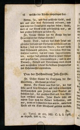 58-68, Von der Beschneidung Jesu Christi; Von ...