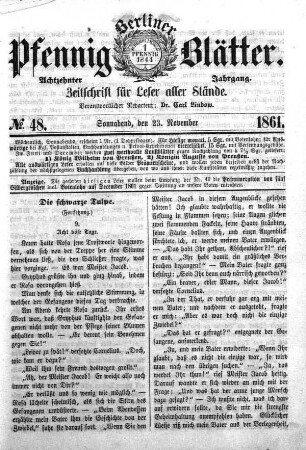 No. 48, Sonnabend, den 23. November