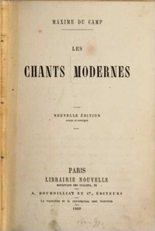 Les Chants modernes