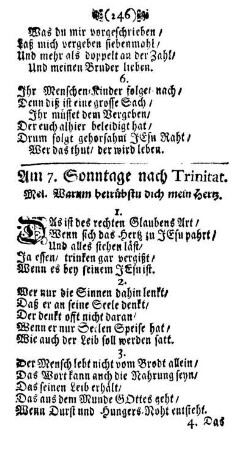 Am 7. Sonntage nach Trinitat. - Am 13. Sonntage nach Trinitat.