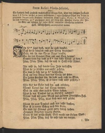 Decas Rosarii Pseudo-Jesuitici, Ein kurtzes, doch zugleich wahrhafftes Klage-Lied ...