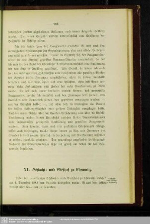 XI. Schlacht- und Viehhof zu Chemnitz