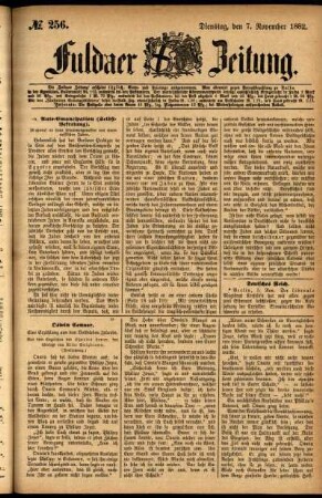 Ausgabe vom Dienstag, den 07. November 1882.