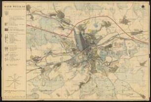 Flächennutzungsplan Wetzlar: Raum Wetzlar, Flächennutzungsplan 1:10000, (von Inv.nr. 39363 mit einigen Veränderungen)