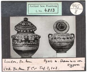 London, British Museum: Pyxis und Stamnos von Kypros
