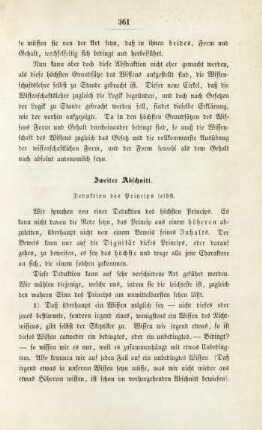 Zweiter Abschnitt. Deduktion des Princips selbst