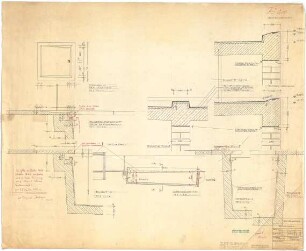 Schneider - Esleben, Paul; Düsseldorf; Doppelgarage - Wasserbecken und Garage (Details)