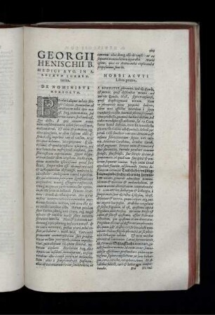 De Nominibus Morborum. Morbi Acuti Libro primo. Morbi Acuti Libro secundo