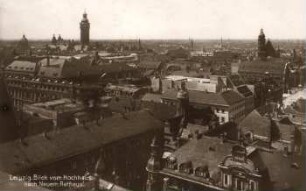 Leipzig: Blick vom Hochhaus nach Neuem Rathaus