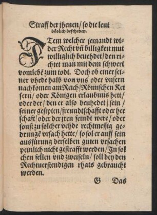Straff der jhenen/ so die leut böslich befeheden.