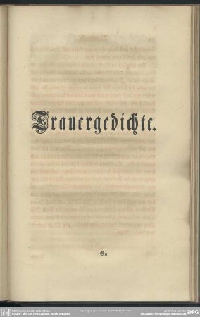 Trauergedichte