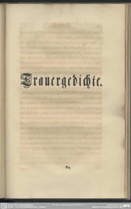 Trauergedichte