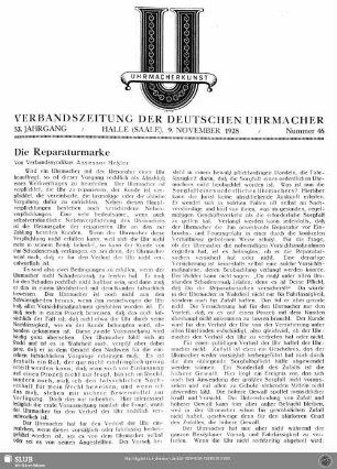 Die Reparaturmarke