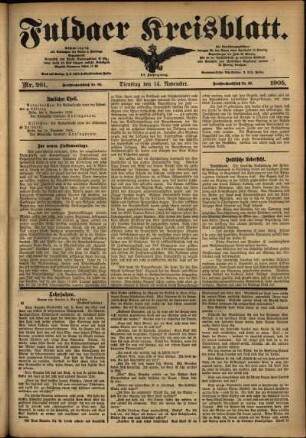 Ausgabe vom Dienstag, den 14. November 1905.
