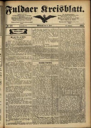 Zweite Ausgabe vom Mittwoch, den 08. Juni 1910.