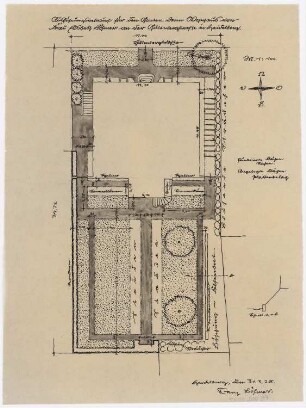 Wohnhaus Böhmer, Heidelberg: Gartenplan 1:100