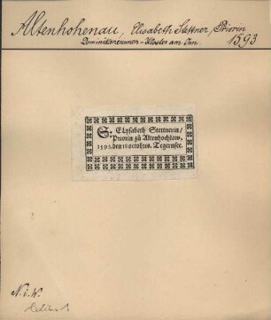Kloster-Exlibris der Bayerischen Staatsbibliothek, [5]. Exlibris 1