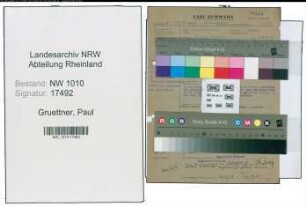 Entnazifizierung Paul Gruettner , geb. 08.07.1894 (Sparkassenangestellter)