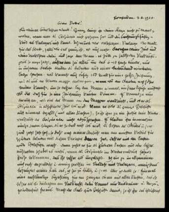 Brief von Otto Ubbelohde an Ernst Christopher Metz