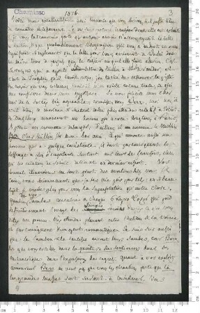 Brief von Paul Erman an Adelbert von Chamisso