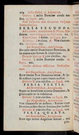 164-177, Feria Secunda