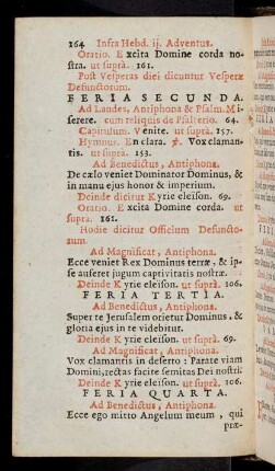 164-177, Feria Secunda