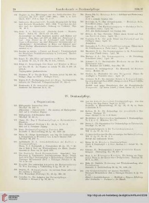 IV. Denkmalpflege