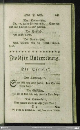 Zwölfte Unterredung. Die Seele