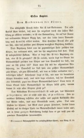 Erstes Kapitel. Vom Verbrennen der Körper