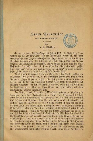 Eugen Neureuther : eine Künstler-Biographie