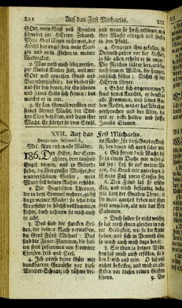 XVII. Auf das Fest Michaelis. - XVIII. Auf die Apostel-Tage.