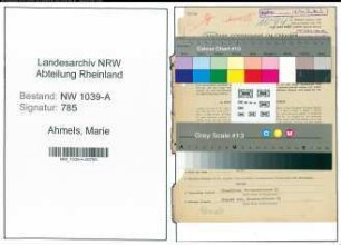 Entnazifizierung Marie Ahmels , geb. 08.05.1907 ()