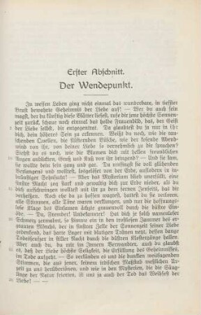 Erster Abschnitt. Der Wendepunkt