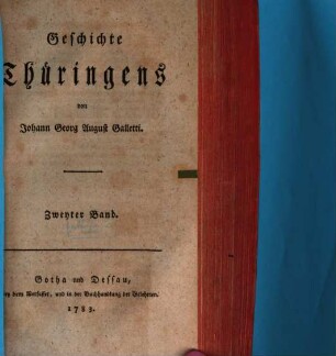 Geschichte Thüringens. 2