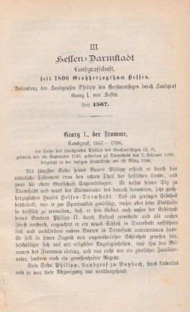 Georg I., der Fromme, Landgraf, 1567 - 1596