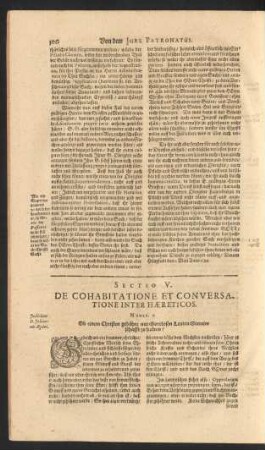 Sectio V. De Conhabitatione Et Conversatione Inter Haereticos.