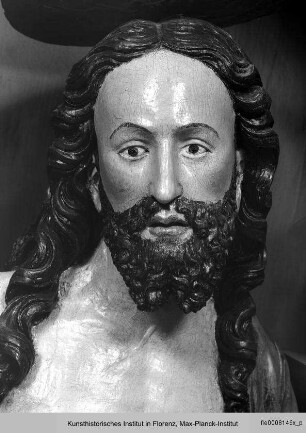 Der auferstandene Christus, flankiert von Johannes dem Täufer und Daniel