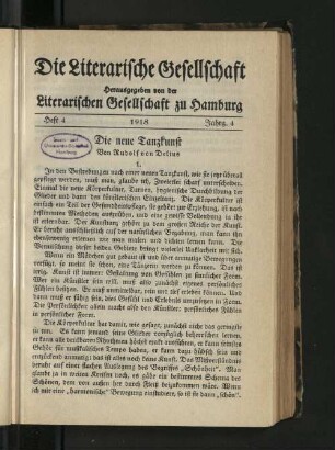 Heft 4 1918 Jahrg. 4