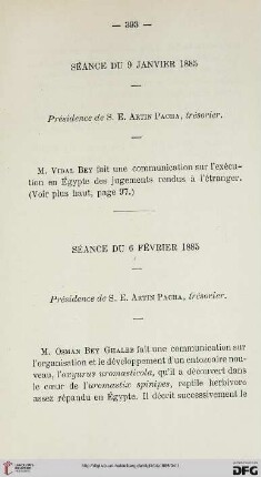 Séance du 6 Février 1885