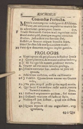[Comoediae Periocha., Prologus.]
