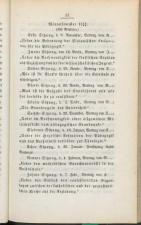 Wintersemester 1843/44; (Eilf Mitglieder.)