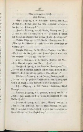 Wintersemester 1843/44; (Eilf Mitglieder.)