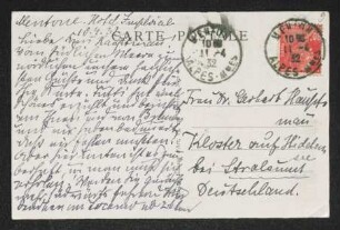 Brief von Hedwig Fischer an Margarete Hauptmann