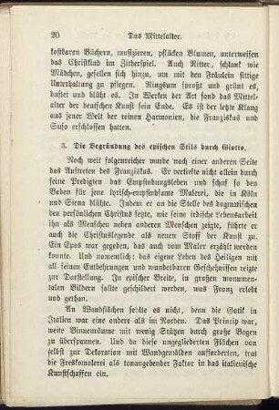 3. Die Begründung des epischen Stils durch Giotto.
