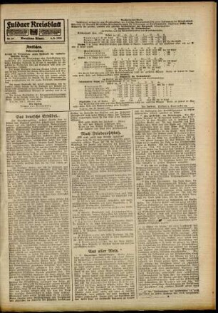 Zweite Ausgabe vom Samstag, den 09. Februar 1918.