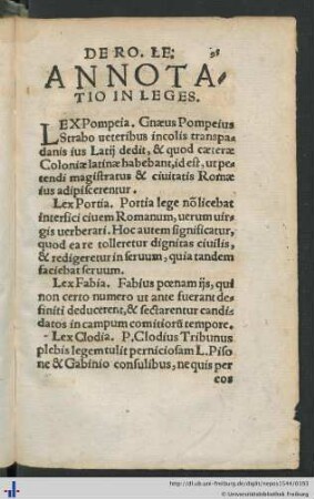 Annotatio in leges.