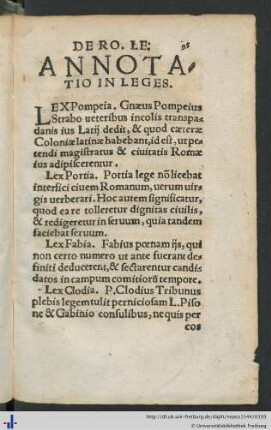 Annotatio in leges.