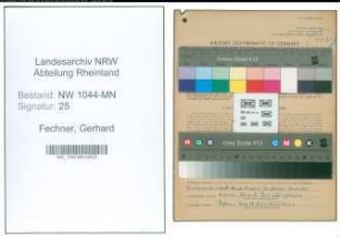 Entnazifizierung Gerhard Fechner , geb. 25.05.1914 (Bergmann)