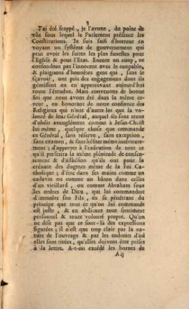 Lettre de M. l'évêque de ... a M. l'évêque de ... au sujet des arrêts rendus par le Parlement, le 6 ... Août 1761