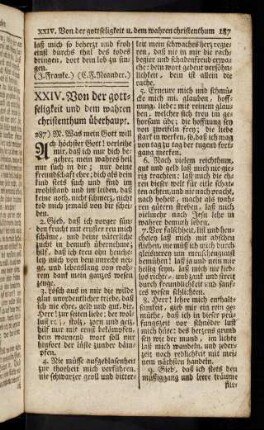187-204, XXIV. Von der Gottseligkeit und dem wahren Christenthum überhaupt